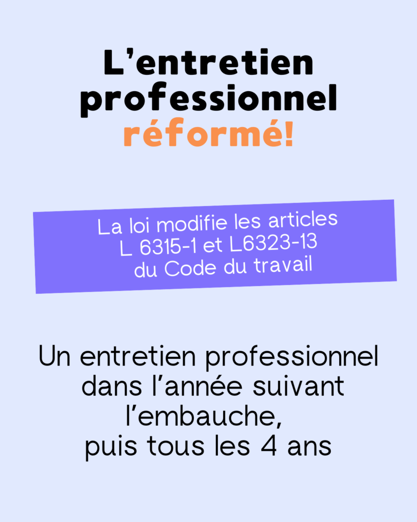L'entretien professionnel réformé