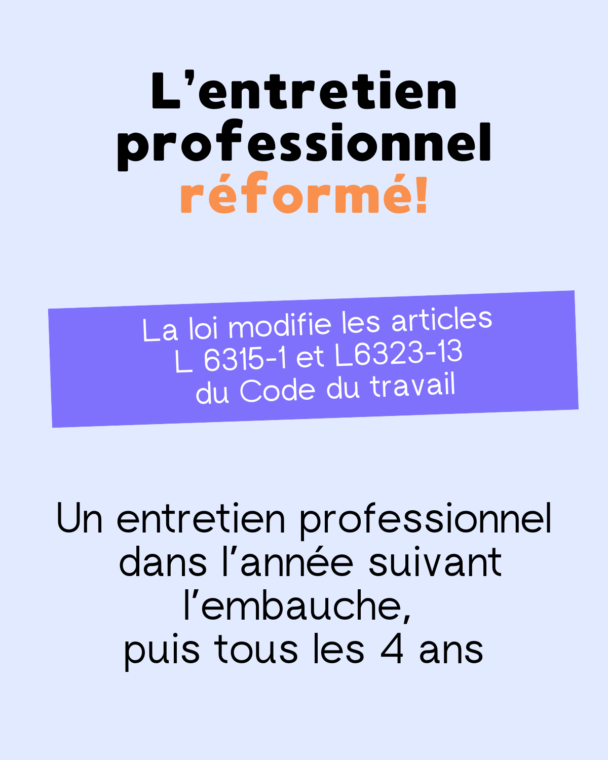 L'entretien professionnel réformé